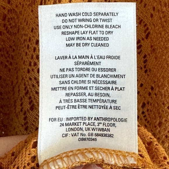 Akemi + Kin Golden Yellow Lace Boxy Top, Size XS/S - Picture 9 of 9